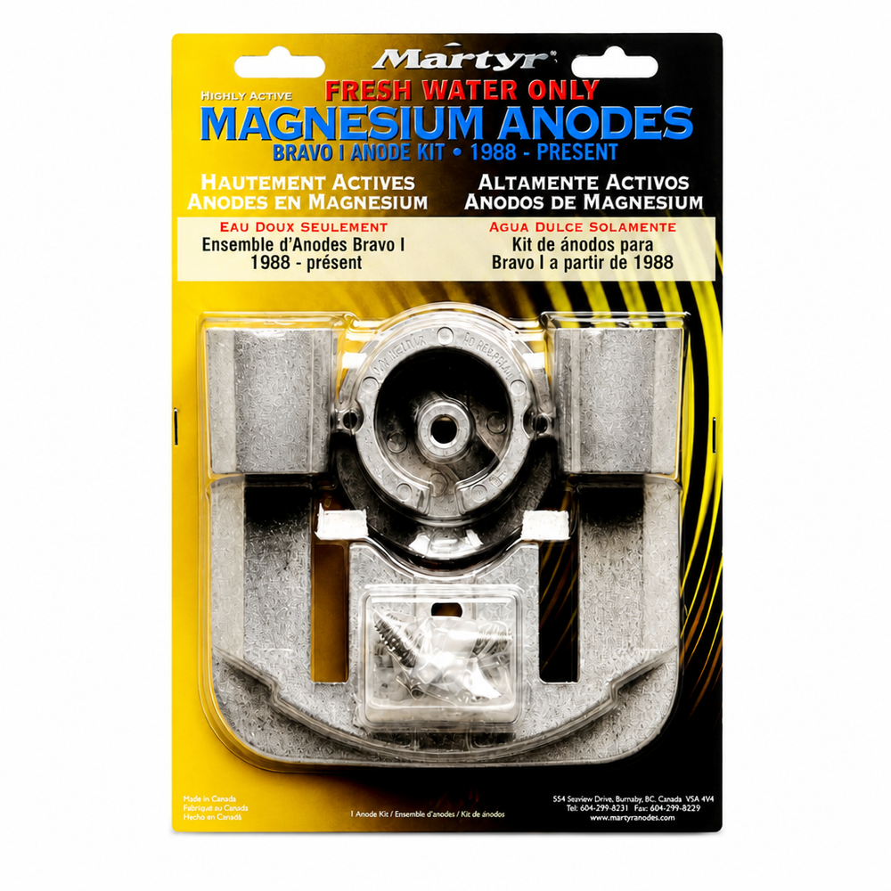 Martyr CMBRAVO1KITM Magnesium Anode Kit - Mercury/MerCruiser Bravo I - Product View