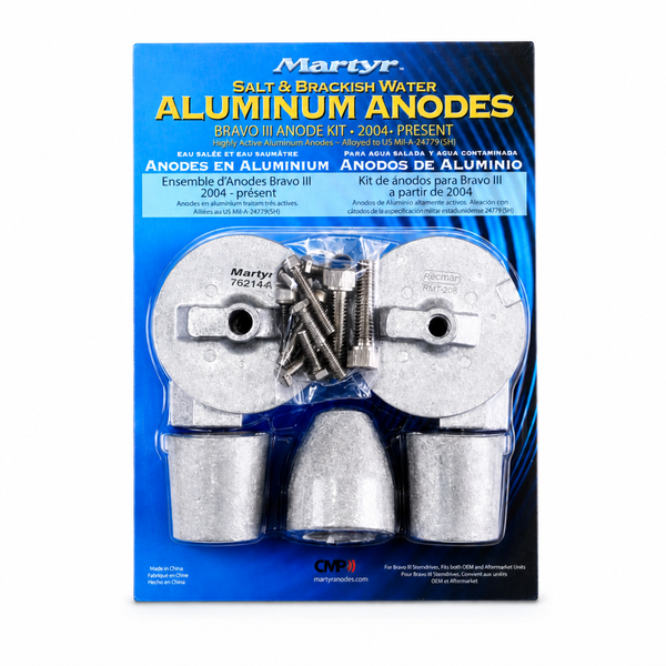 Martyr CMBRAVO3KITA Aluminum Anode Kit - Mercury/MerCruiser Bravo III, 2004-present - Product View