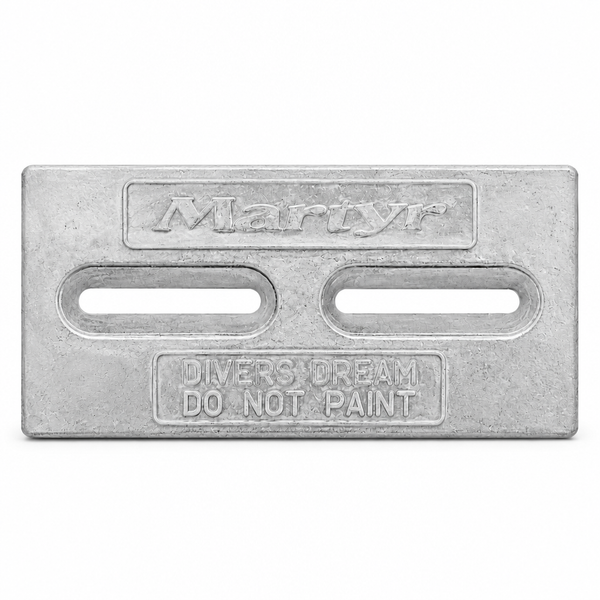 Martyr CMDIVERZ Zinc Marine Anode - 12X6X1/2 W/ SLOTTED HOLES - Product View