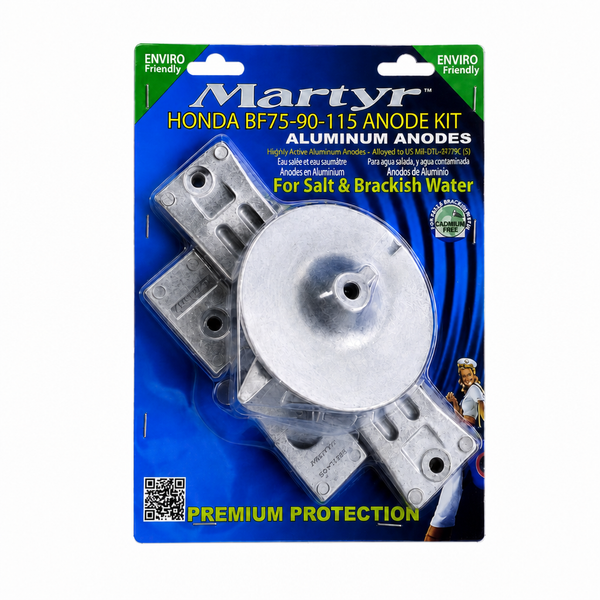 Martyr CMHBF75115KITA Aluminum Anode Kit - Honda BF75 / BF90 / BF115 - Product View