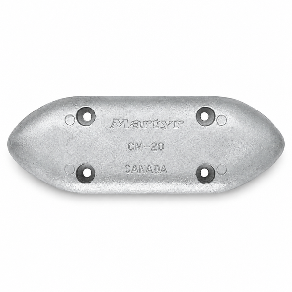 Martyr CMM25 Zinc Hull Anode - 9 1/4X3 3/8X3/4 HULL - Product View