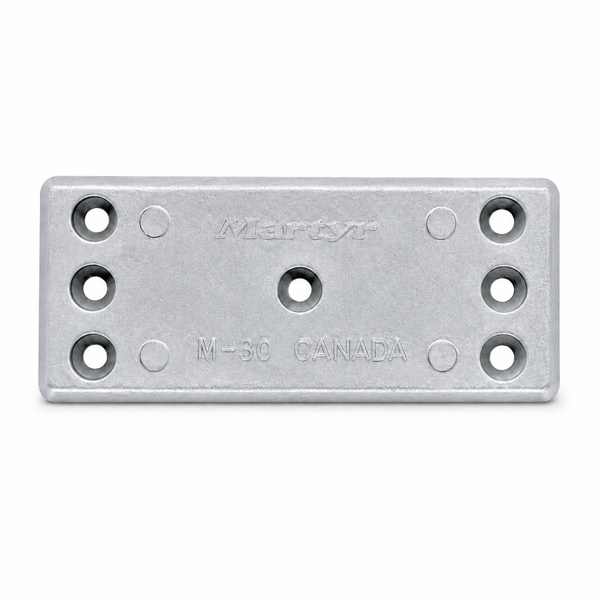 Martyr CMM30 Zinc Hull Anode - 6 1/4X2 3/4X5/8 HULL - Product View