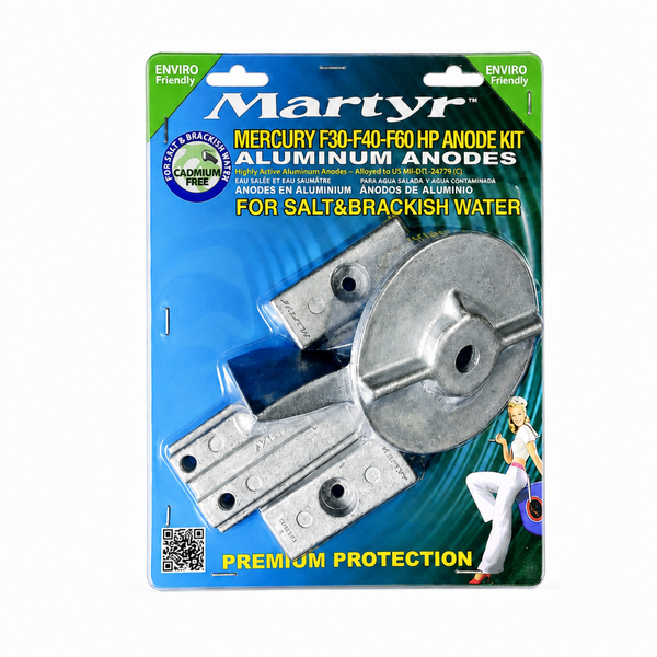 Martyr CMM3060KITZ Zinc Anode Kit - Mercury F30 / F40 / F60 HP - Product View