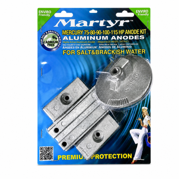 Martyr CMM75115KITM Magnesium Anode Kit - Mercury 75 / 80 / 90 / 100 / 115 HP - Product View