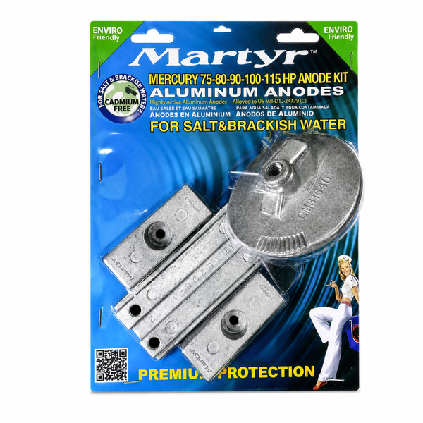Martyr CMM75115KITZ Zinc Anode Kit - Mercury 75 / 80 / 90 / 100 / 115 HP - Product View