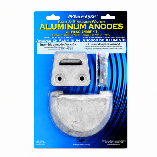 Martyr CMSXKITA Aluminum Anode Kit - Volvo Penta / OMC SX - Product View
