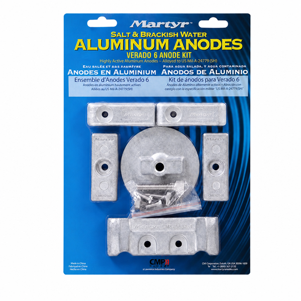 Martyr CMVERADO6KITA Aluminum Anode Kit - Mercury Verado 6-cylinder - Product View