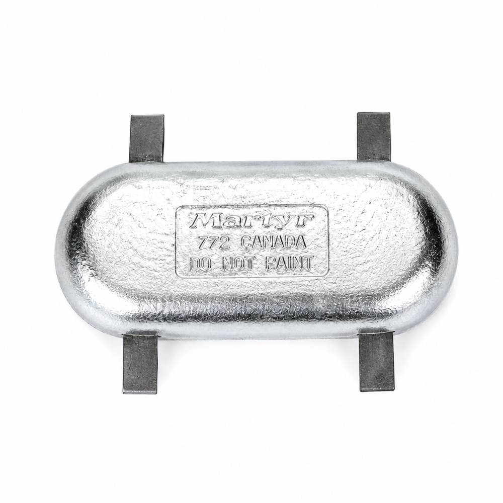 Martyr CMZ22SZ Zinc Weld-On Hull Anode - STRAP / WELD ON - W24 - Product View