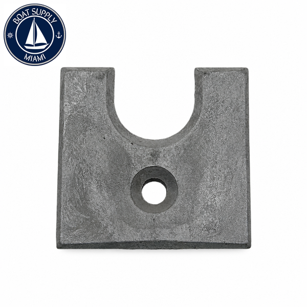 Recmar REC09411 zinc anode plate for Mercury 4.5-7HP 50 x 48 mm