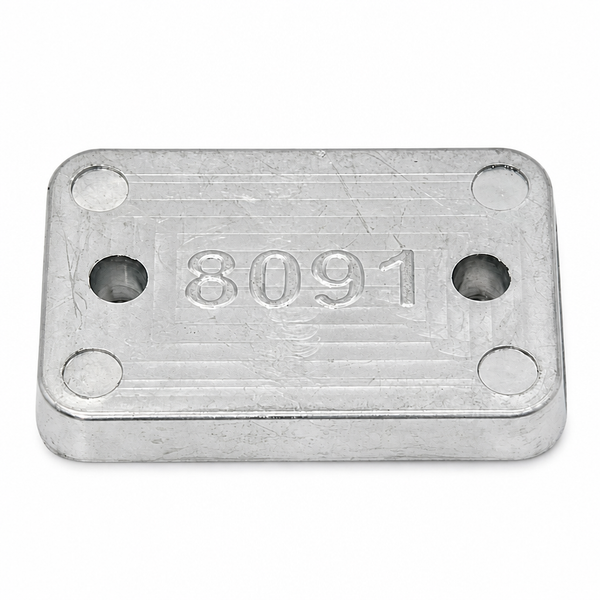 Recmar REC8011 zinc anode for Rectangular Plate 72 x 47 mm