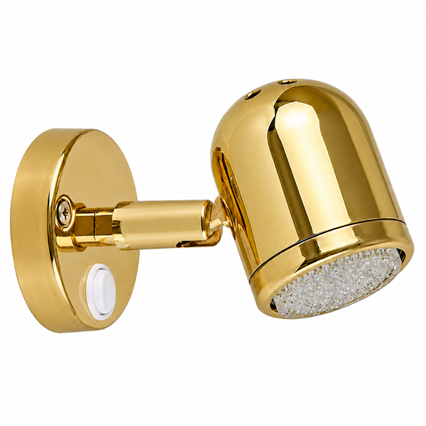 Scandvik 19052P LED Reading Light Polished Brass 8-30V - Product View