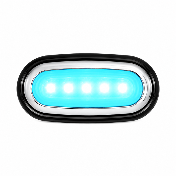 Scandvik 41362P O-5 Surface Mount LED Courtesy Light 316 Stainless Steel Blue - Product View