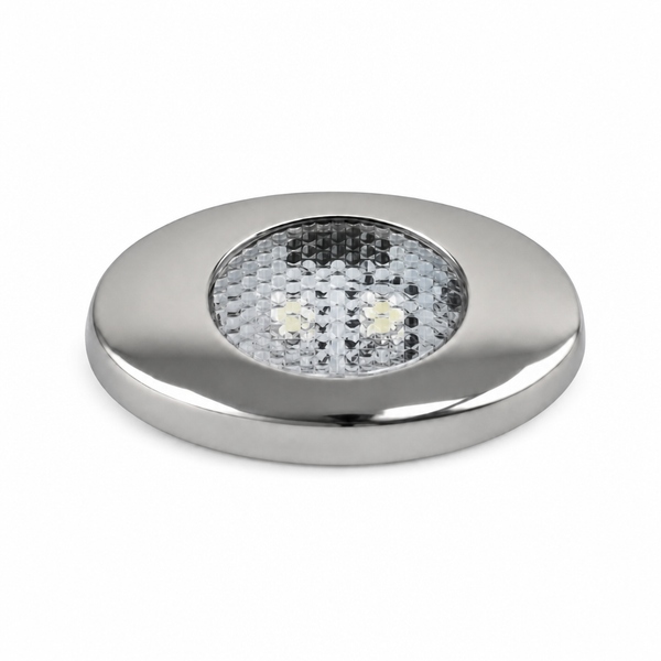 Scandvik 41460P Oval LED Courtesy Light Stainless Steel Blue - Product View