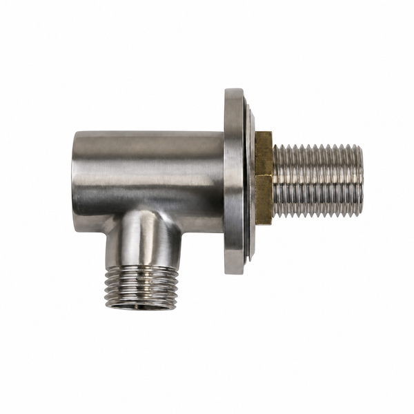 Scandvik 74165 Stainless Steel Bulkhead Elbow Connector 1/2" NPS-M - Product View