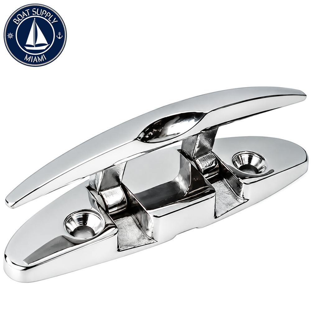 Sea-Dog 041125B-1 Oval Folding Cleat 5" Black PVD 316 Stainless Steel