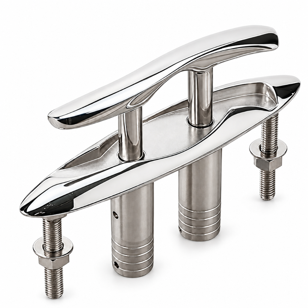 Sea-Dog 041504-1 S-Style Pull-Up Cleat with Studs 4-1/2" 316 Stainless Steel - Product View
