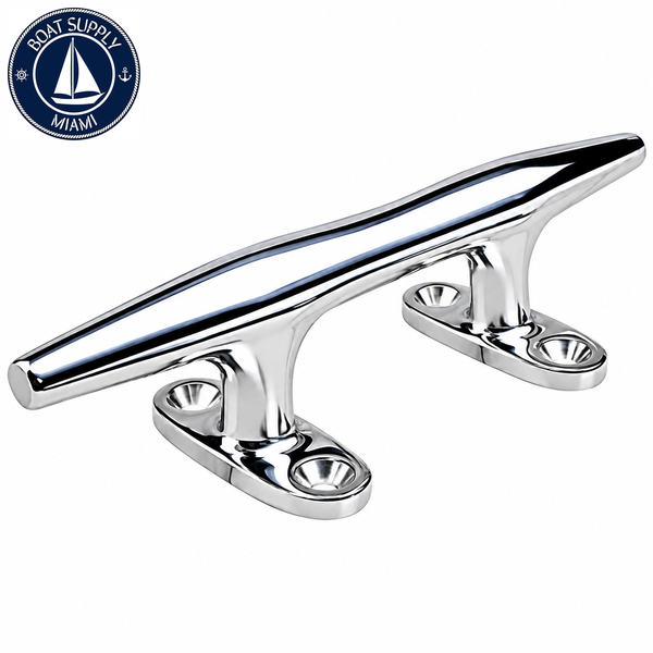 Sea-Dog 041708 8" Reinforced Open Base Marine Cleat 316 Stainless Steel