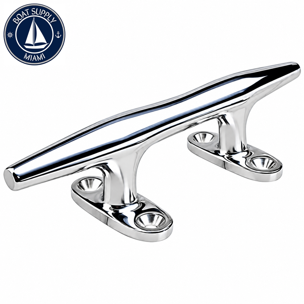 Sea-Dog 041712 12" Open Base Reinforced Marine Cleat - 316 Stainless Steel