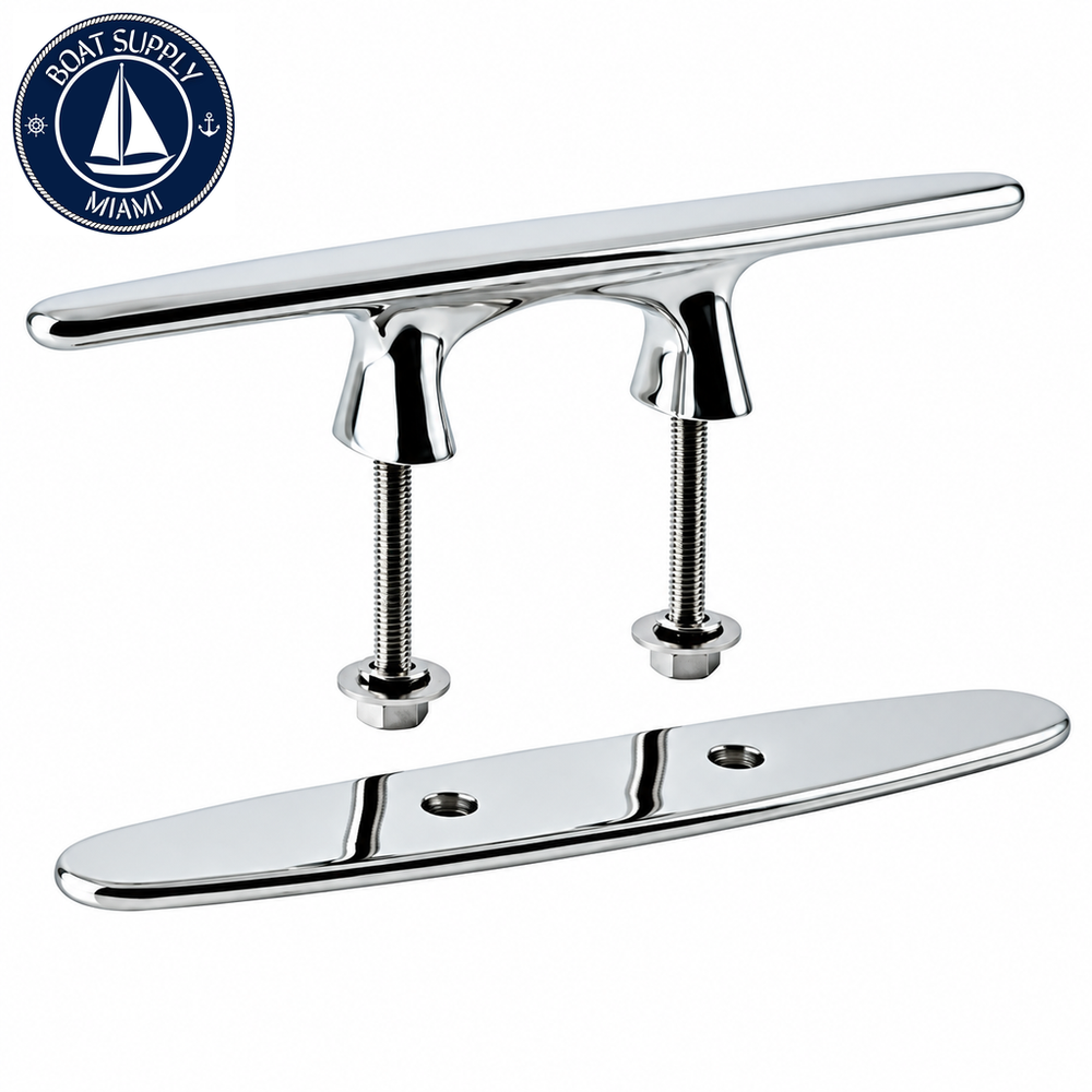 Sea-Dog 041856 Arched Marine Cleat with Studs 6" Stainless Steel 316