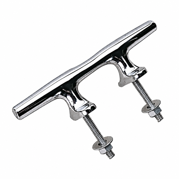 Sea-Dog 044204 4" Chromed Zinc Open Base Cleat with Studs - Product View