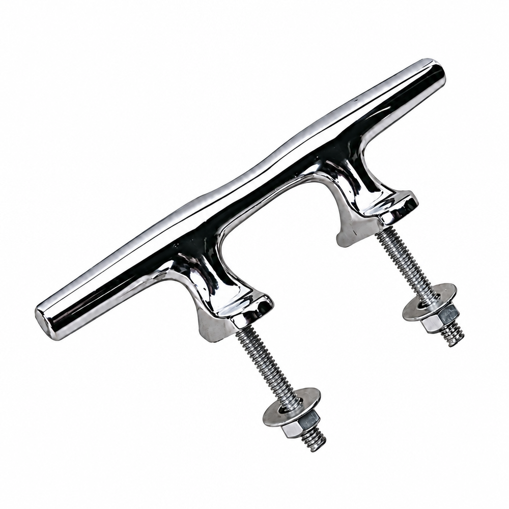 Sea-Dog 044204 4" Chromed Zinc Open Base Cleat with Studs - Product View
