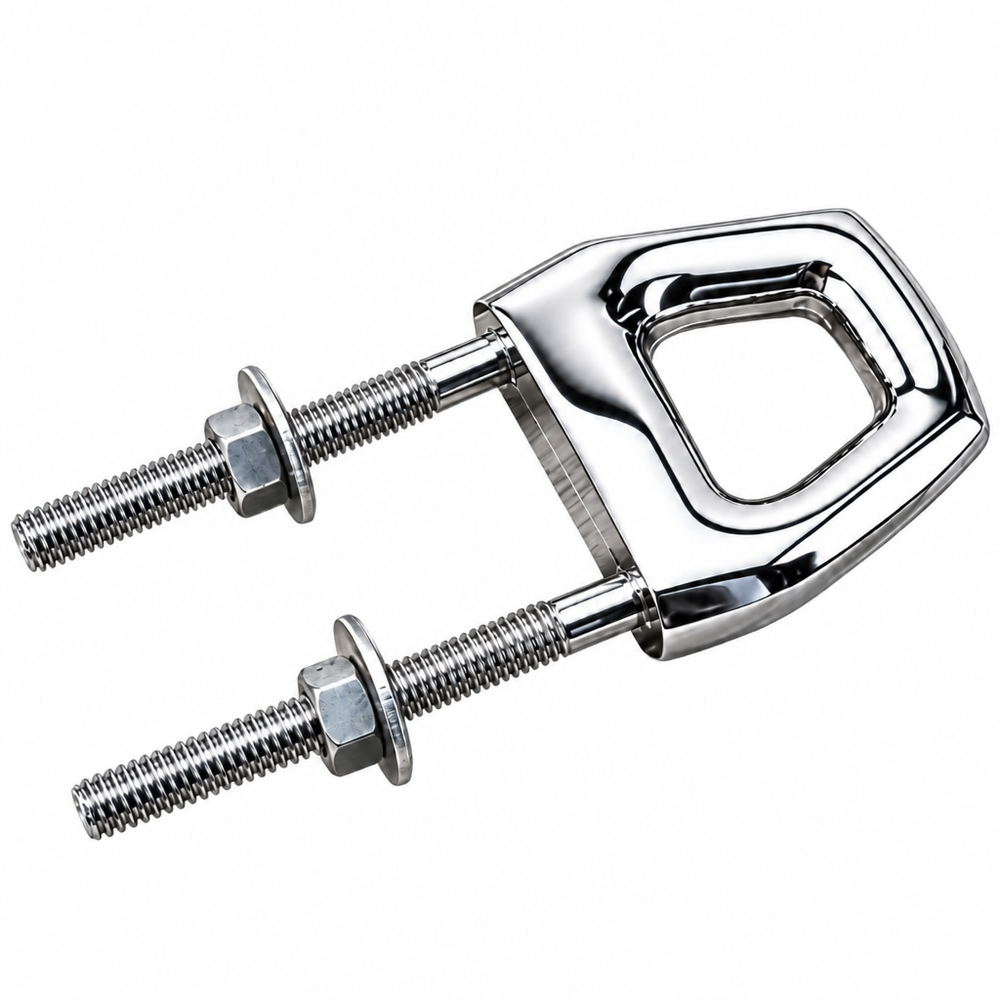 Sea-Dog 079233-1 Double Stem Bow Eye 5/16" Chrome Plated Zinc - Product View