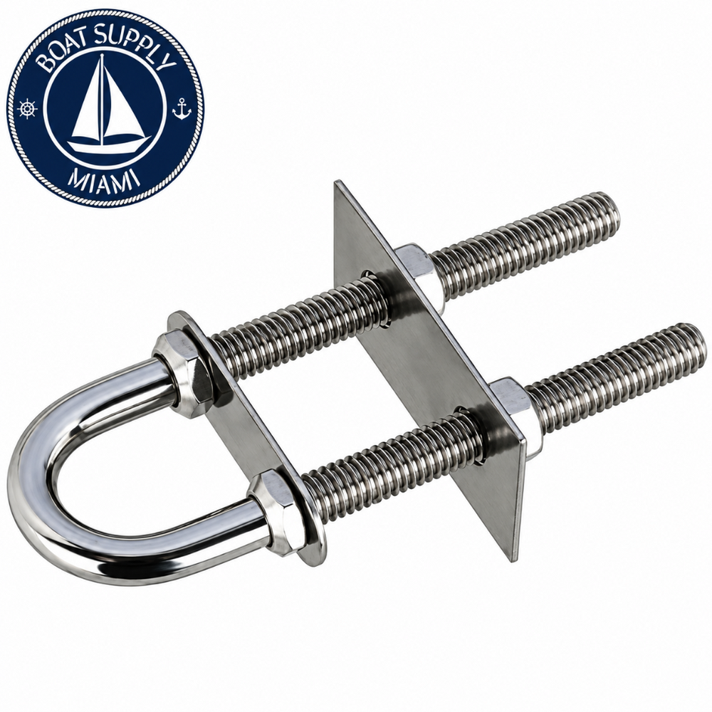 Sea-Dog 080135-1 Stern Eye 3/8" Stainless Steel with Large Backing Plate