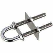 Sea-Dog 080187-1 Stern Eye 1/2" 304 Stainless Steel with Large Reinforcing Plate - Product View