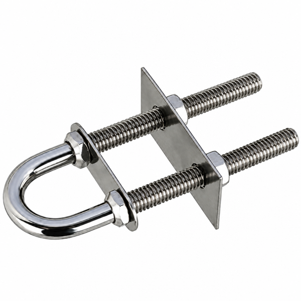 Sea-Dog 080187-1 Stern Eye 1/2" 304 Stainless Steel with Large Reinforcing Plate - Product View