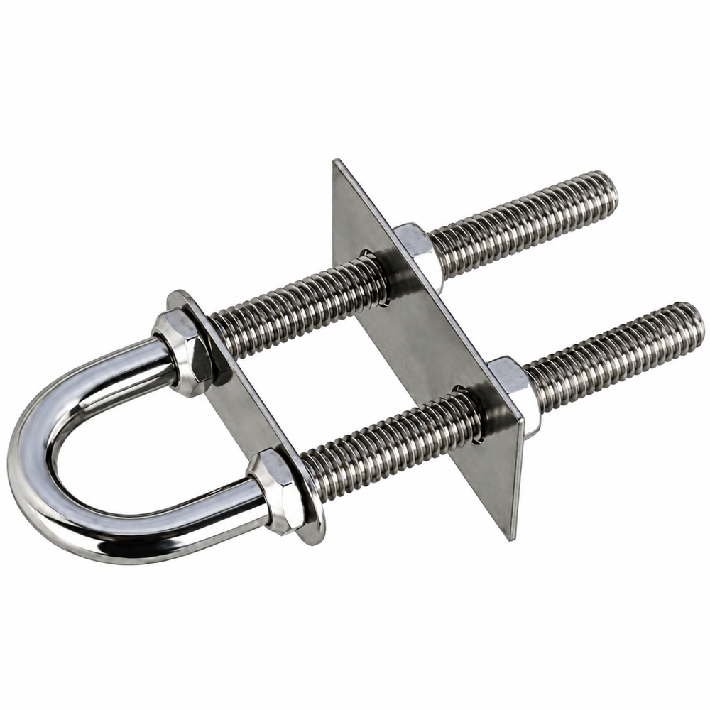 Sea-Dog 080187-1 Stern Eye 1/2" 304 Stainless Steel with Large Reinforcing Plate - Product View