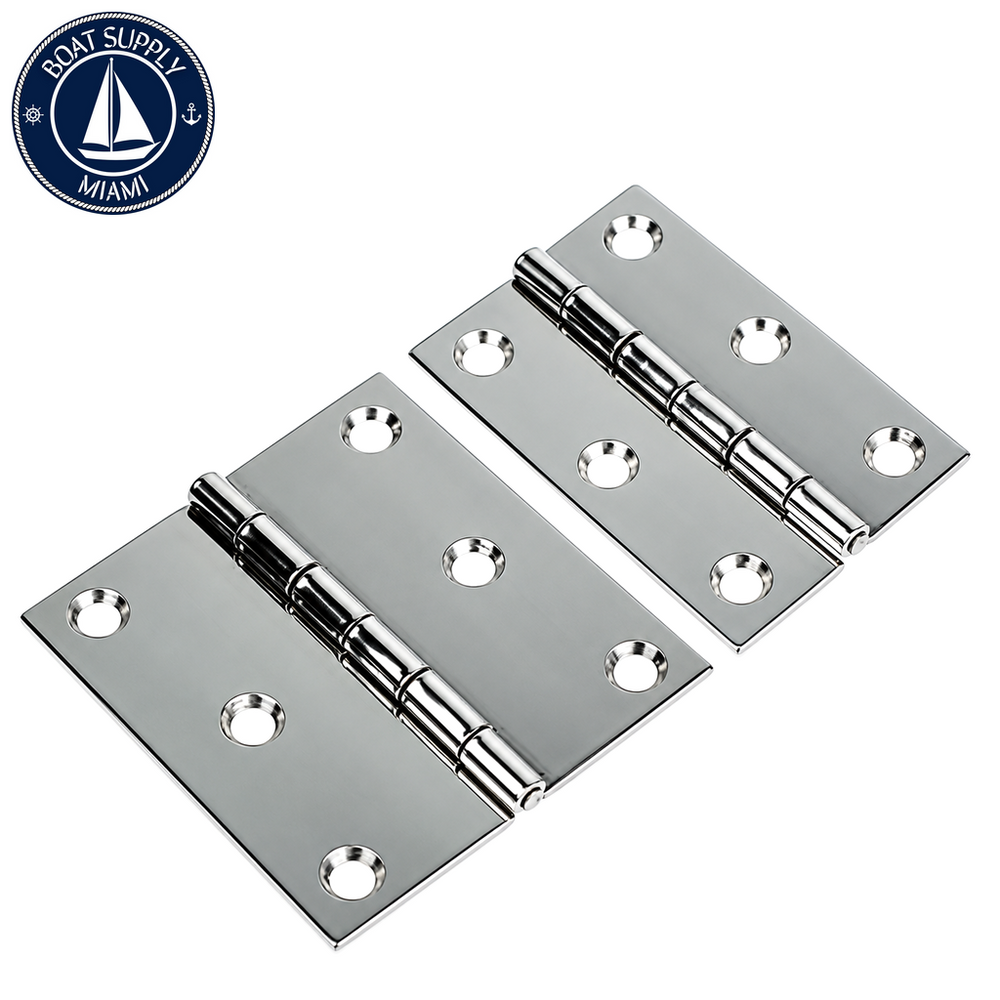 Sea-Dog 201081-1 3" x 3" 304 Stainless Steel Marine Butt Hinge