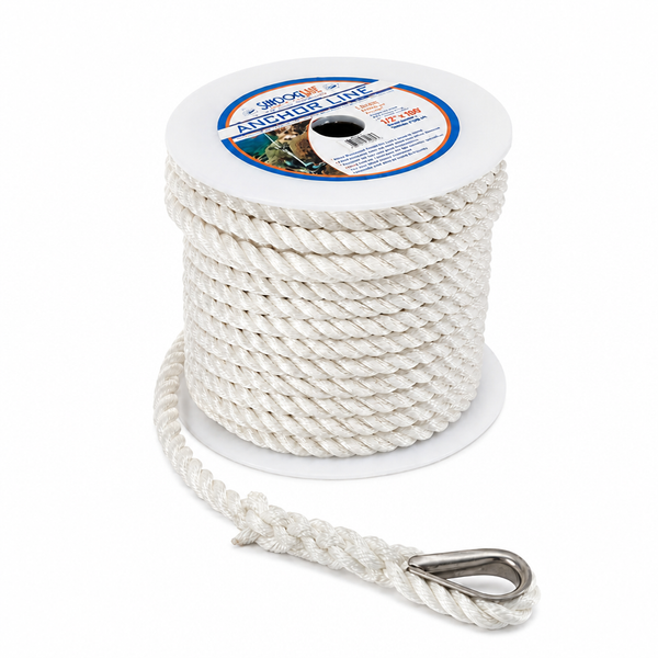 Sea-Dog 301110150WH-1 Twisted Nylon Anchor Line 3/8" x 150' White - Product View