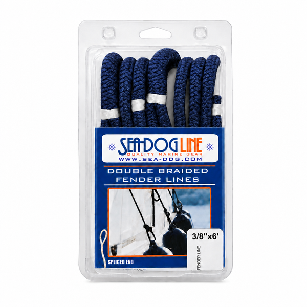 Sea-Dog 302110006NV-1 Double Braided Nylon Dock Line 2-Pack 3/8 in x 6 ft Navy - Product View