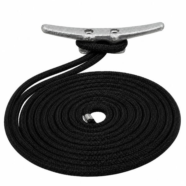 Sea-Dog 302110010BK-1 Premium Double-Braided Nylon Dock Line 3/8" x 10' Black - Product View