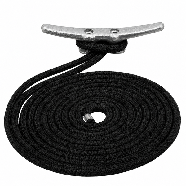 Sea-Dog 302110015BK-1 Premium Double Braided Nylon Dock Line 3/8" x 15' Black - Product View
