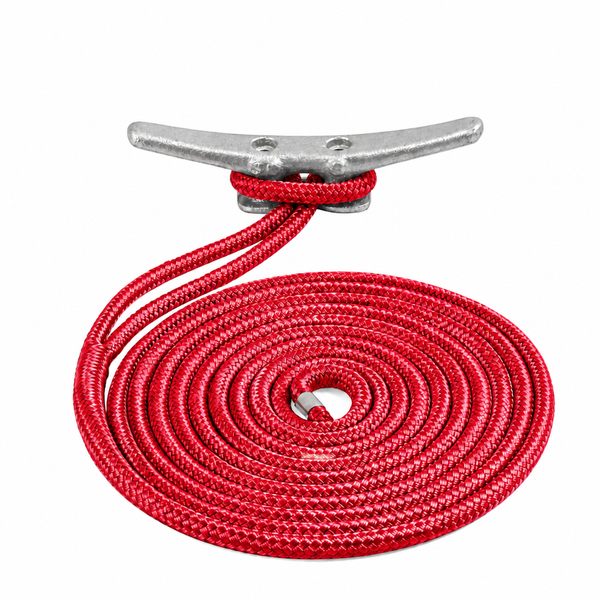 Sea-Dog 302110015RD-1 Premium Double Braided Nylon Dock Line 3/8" x 15' Red - Product View