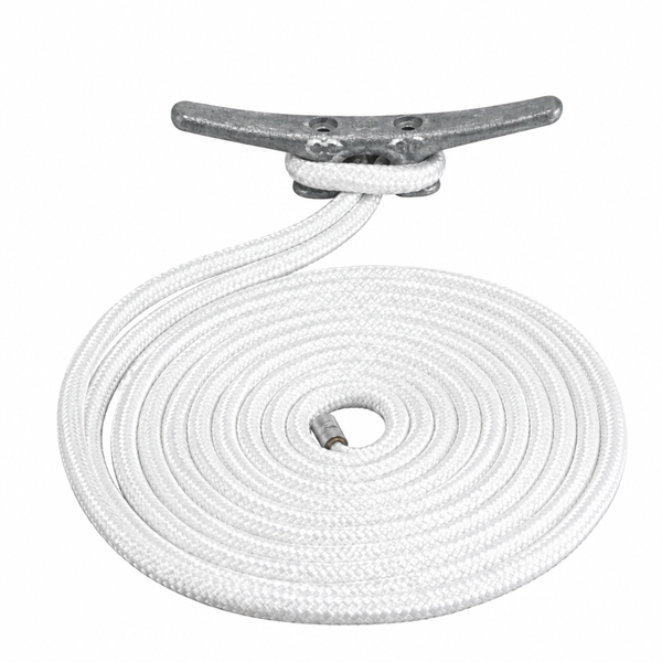Sea-Dog 302110015WH-1 Premium Double Braided Nylon Dock Line 3/8" x 15' White - Product View