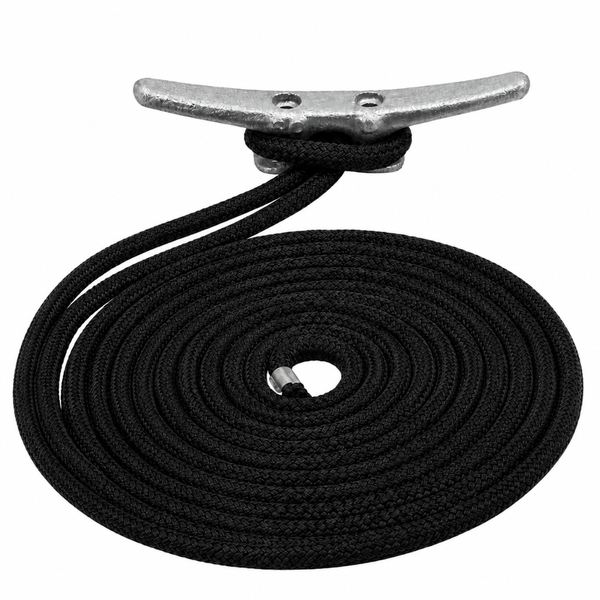 Sea-Dog 302110025BK-1 Premium Double Braided Nylon Dock Line 3/8" x 25' Black - Product View