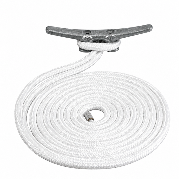 Sea-Dog 302112015WH-1 Premium Double Braided Nylon Dock Line 1/2" x 15' White - Product View
