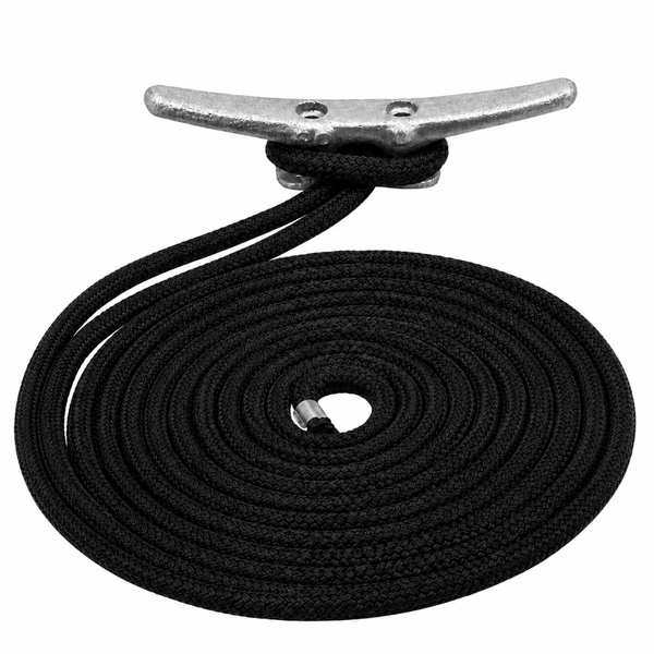 Sea-Dog 302112020BK-1 Premium Double Braided Nylon Dock Line 1/2" x 20' Black - Product View