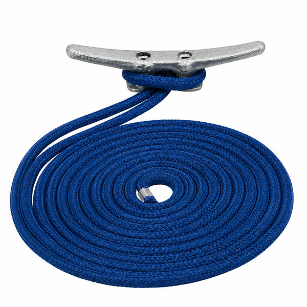 Sea-Dog 302112020NV-1 Premium Double Braid Nylon Dock Line 1/2" x 20' Navy Blue - Product View