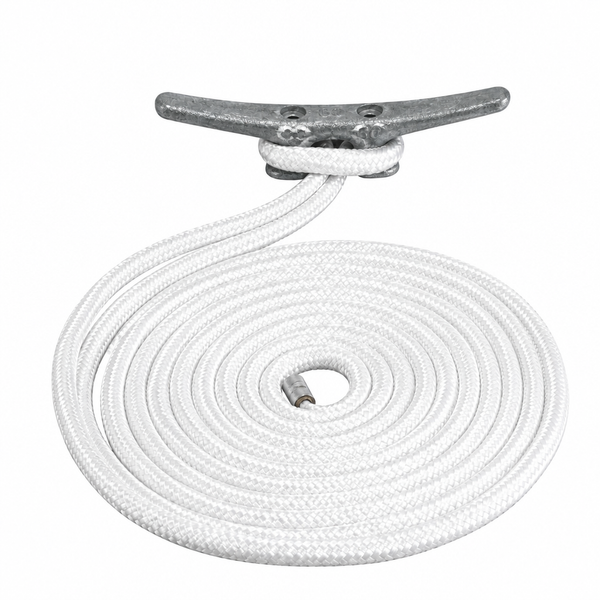 Sea-Dog 302112020WH-1 Premium Double Braid Nylon Dock Line 1/2" x 20' White - Product View