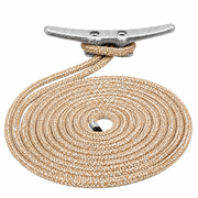 Sea-Dog 302112025G/W-1 Premium Double Braided Nylon Dock Line 1/2" x 25' Gold/White - Product View