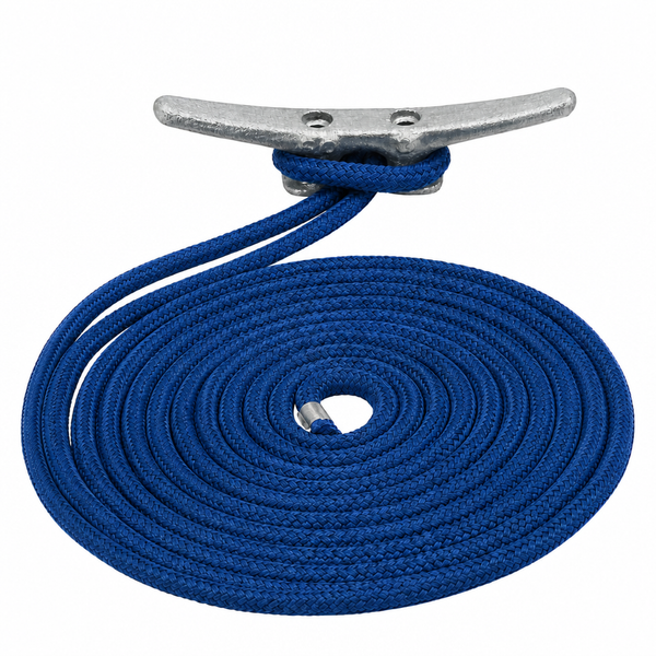 Sea-Dog 302112025NV-1 Premium Double Braid Nylon Dock Line 1/2" x 25' Navy Blue - Product View