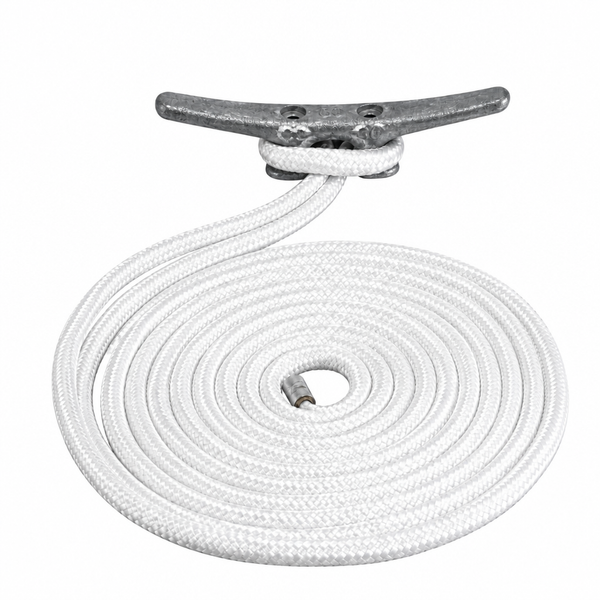 Sea-Dog 302112025WH-1 Premium Double Braided Nylon Dock Line 1/2" x 25' White - Product View