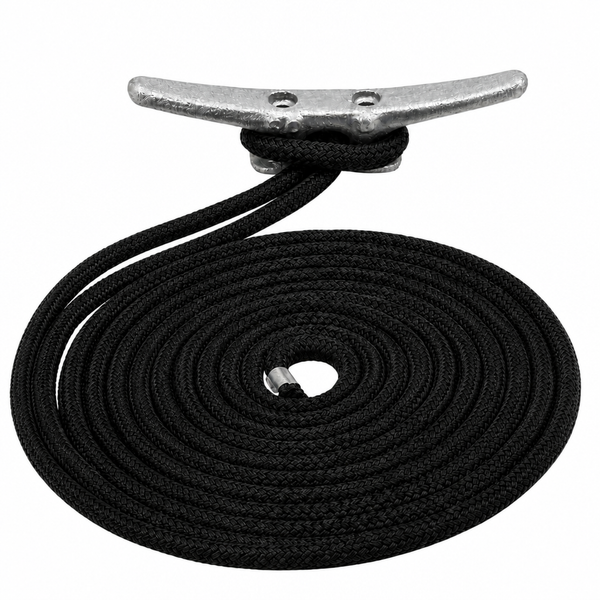 Sea-Dog 302116020BK-1 Premium Double Braided Nylon Dock Line 5/8" x 20' Black - Product View