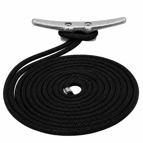 Sea-Dog 302116025BK-1 Premium Double Braided Nylon Dock Line 5/8" x 25' Black - Product View