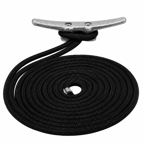 Sea-Dog 302119025BK-1 Premium Double Braid Nylon Dock Line 3/4" x 25' Black - Product View