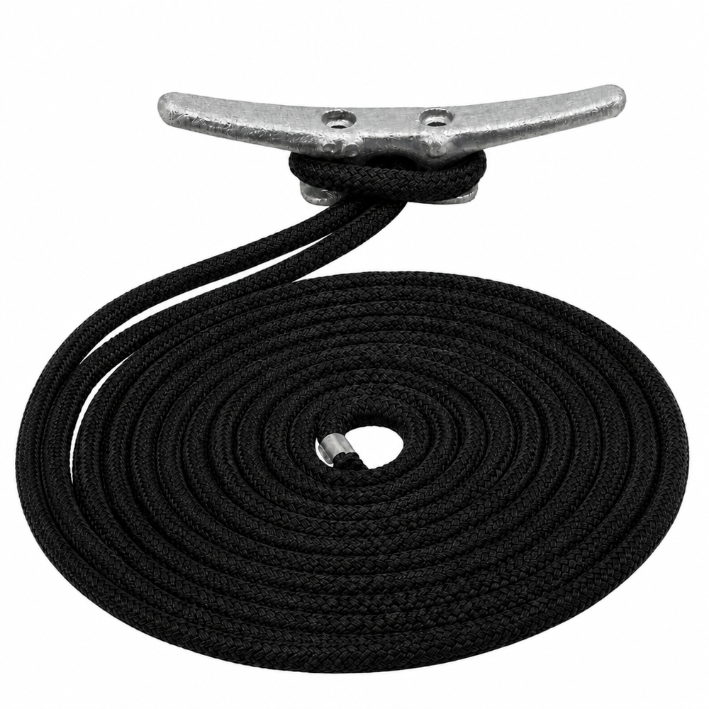 Sea-Dog 302119025BK-1 Premium Double Braid Nylon Dock Line 3/4" x 25' Black - Product View
