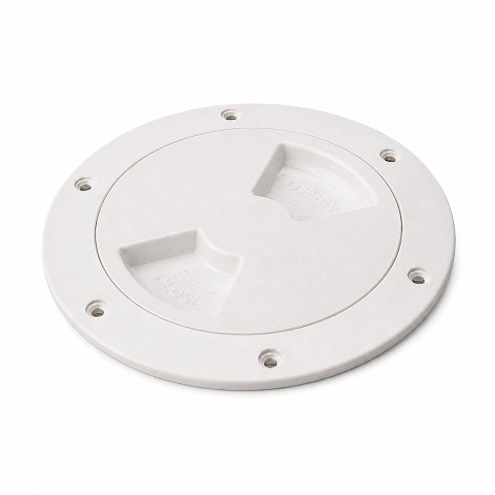 Sea-Dog 336140-1 Quarter-Turn Marine Inspection Hatch 4-1/2" Smooth Finish White - Product View